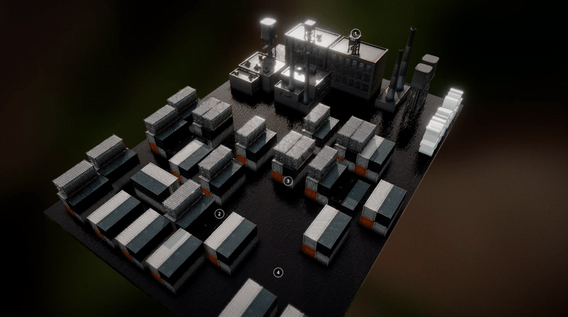 Shipyard wireless digital twin scene