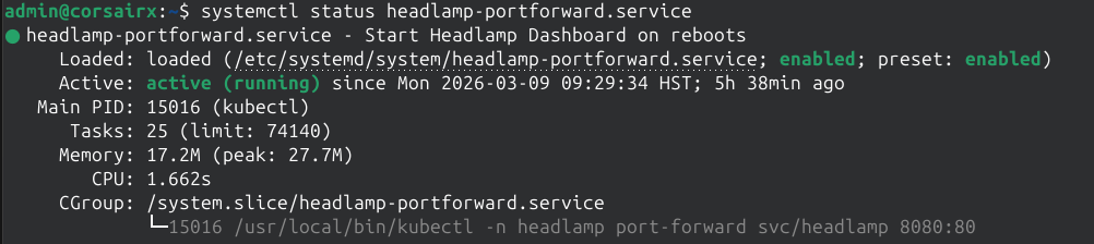 Headlamp-Status