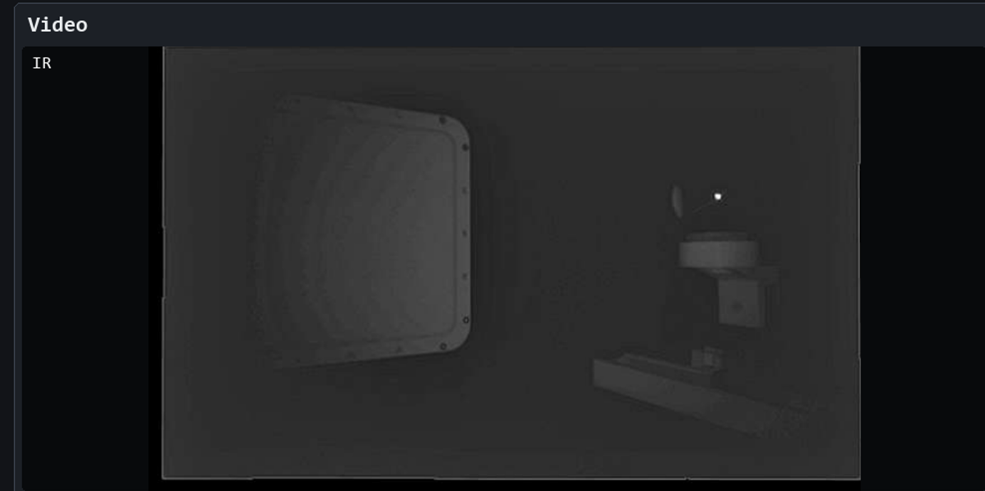 IR video mode output from the smart robot car dashboard